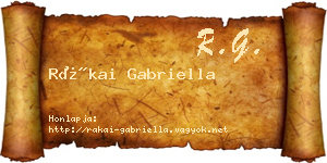 Rákai Gabriella névjegykártya